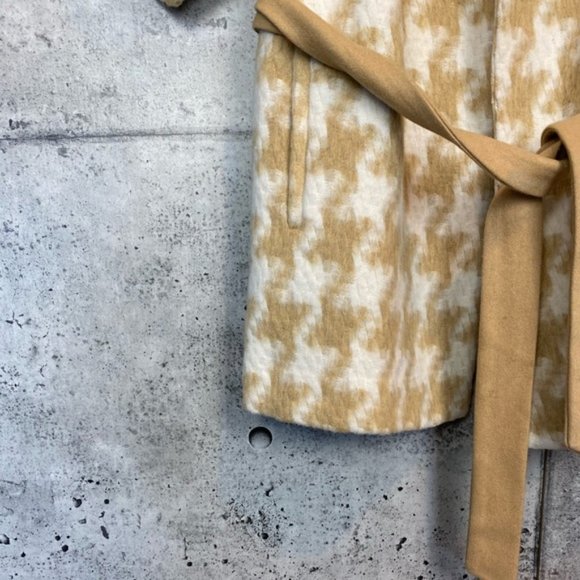 Anthropologie Houndstooth Wrap Coat - Picture 5 of 6